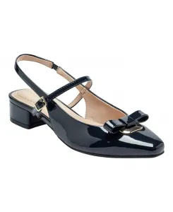 Женские туфли-лодочки Adana на устойчивом каблуке с бантом и открытой пяткой Bandolino, черный