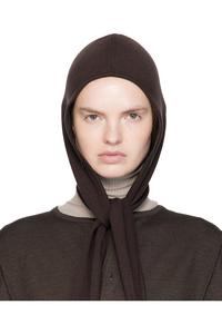 Lemaire Шарф-Шапка из тонкой бордовой шерсти