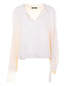 Топ с V-образным вырезом и разрезами на рукавах Seventy, белый