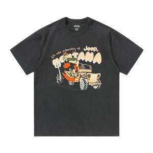 Футболка с круглым вырезом для школьников Jeep, темно-серый