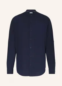 Рубашка приталенного кроя с воротником стойкой Paul, синий