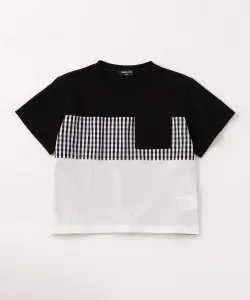 Футболка с короткими рукавами в клетку «гингем» Comme Ca Ism, цвет Black