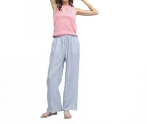 Брюки-палаццо с принтом в синей цветовой гамме Wishlist