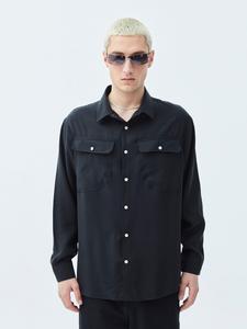 Рубашка на пуговицах Comfort fit VAMOS CLO, черный