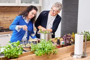 Кастрюля - горшок для супа 8 литров из нержавеющей стали 18/10, подходит для индукционной плиты, можно мыть в посудомоечной машине, с внутренней мерной шкалой Markenlos