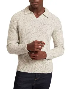 Свободный свитер-поло Berreto с открытым воротником и перекрученным низом Ted Baker, серый