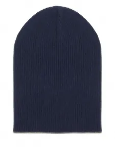 Кашемировая шапка бини в рубчик Brunello Cucinelli, синий