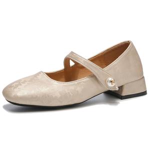 Туфли Мэри Джейн на массивном каблуке Women's Georgina Goodman, Champagne