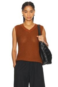 Жилет с v-образным вырезом Wao, коричневый