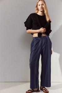 Брюки из бумажного пакета H&M, синий