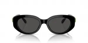 Женские солнцезащитные очки Swarovski SK6002f с низкой переносицей, овальной формы, Black/Dark Grey