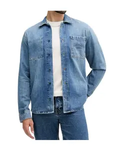 Свободная джинсовая рубашка Weston Pepe Jeans, синий