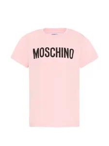 Футболка с логотипом Moschino Kids, розовый