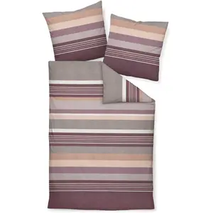 Постельное белье Janine «Feinbiber65140 08 200X200+2x80x80», на молнии, цвет traubennektar