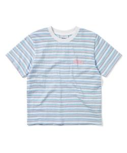 Футболка с принтом, полоска и буква W Thisisneverthat, белый