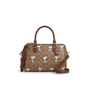 COACH Сумка женская из искусственной кожи среднего размера коричневая