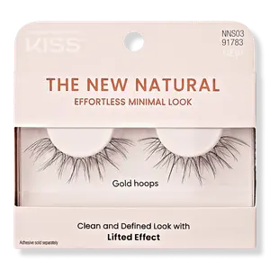 Новые натуральные накладные ресницы на клей, золотые кольца. Kiss