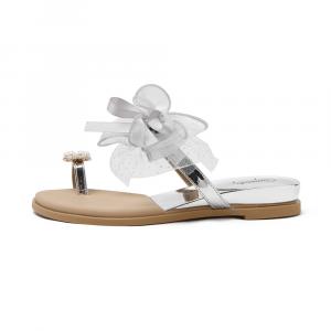 Тапочки-слайды женские с противоскользящей подошвой CAMEIDO, Silver Gray