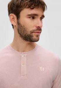 Базовая футболка MIT HENLEYAUSSCHNITT s.Oliver, светло-розовый
