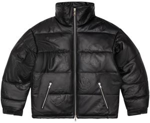 Пуховик Denim Tears Embossed Leather Wreath Puffer, черный