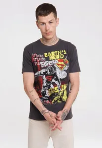 Футболка Logoshirt "Супермен" с крутым мотивом супергероя, серый