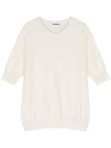 Футболка в рубчик JIL SANDER, нейтральный