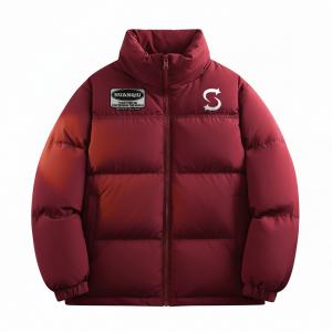 Пуховик Unisex с воротником стойкой утепленный HUANQIU, burgundy