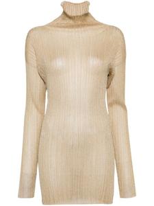 Прозрачный джемпер с люрексом Fabiana Filippi, золотистый