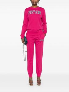 Versace Jeans Couture толстовка с вышитым логотипом, розовый