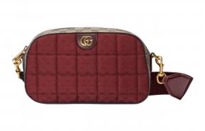 GUCCI Сумка кроссбоди Ophidia из холста с кожаными вставками