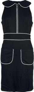 Короткое платье Voodoo Vixen 60s Pocket Dress, черно-белый