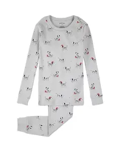 Детский пижамный комплект для мальчика с принтом далматинца в стиле пожарного. Petit Lem, серый