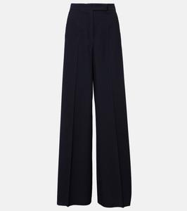Широкие брюки из смесовой шерсти Osol Max Mara, Blu Marino