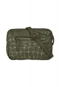 Сумка через плечо, натуральная кожа, производство Италия Samantha Look, цвет Dunkelgrün