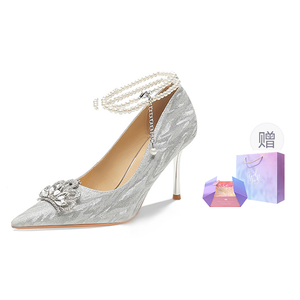 Ainer-cat Ainer cat Slim Heel High Heels 8cm Women's Silver