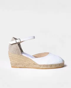 Женские эспадрильи на танкетке из ткани с пряжкой Toni Pons, белый