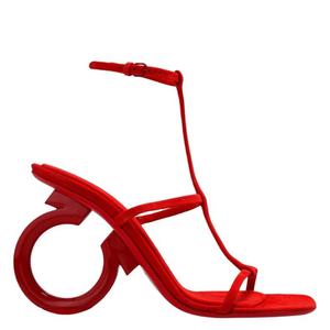 Ferragamo Red Elina босоножки на ремешках с логотипом Gancini Salvatore Ferragamo