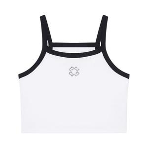 Топ Givenchy Cropped Spaghetti Strap Tank Top White, белый