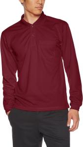 Футболка-поло с длинными рукавами и карманом Glimmer 00335-ALP Dry 4.4 унции, красный/бордовый