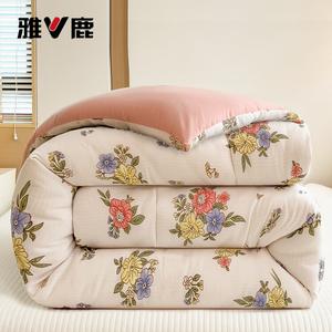 Yalu Одеяло 150х200 см, двухслойный батист, хлопковое наполнение 2500 г, цветочный принт, класс А антибактериальное