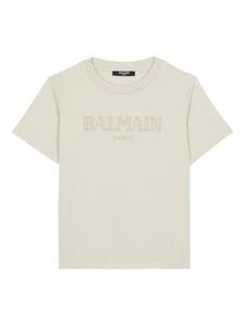 Футболка Balmain Kids из хлопка, нейтральный