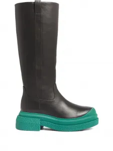 Сапоги Charli Sportlift до колена на каблуке 60 мм Stuart Weitzman, черный