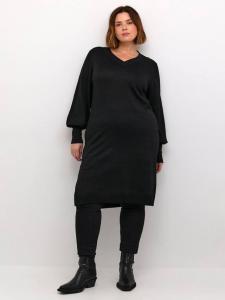 Прямое платье Regitta до колена с металлическим блеском KAFFE Curve, Black Metallic