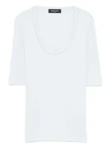 Футболка с вырезом-лодочка Fabiana Filippi, синий