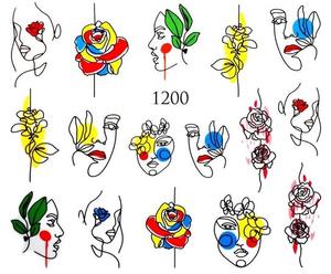 Водные наклейки для ногтей - №1200, inna