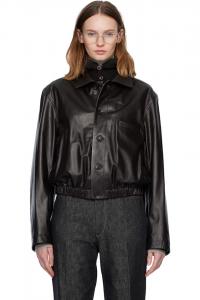 Lemaire Коричневая мягкая кожаная куртка