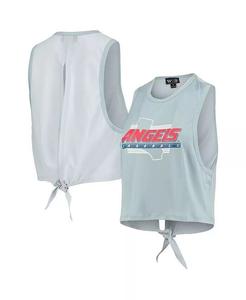 Женская голубая майка с открытой спиной и завязками Los Angeles Angels The Wild Collective