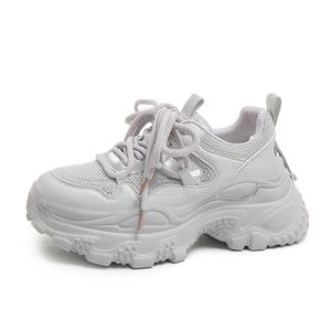 JETRAM Износостойкие и легкие женские кроссовки на платформе низкие серые, цвет Gray