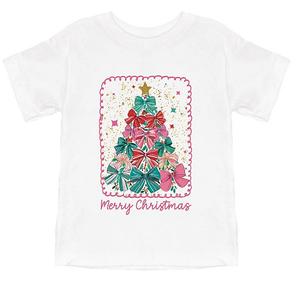 Футболка с принтом Merry Christmas bow tree для малышей The Juniper Shop, White