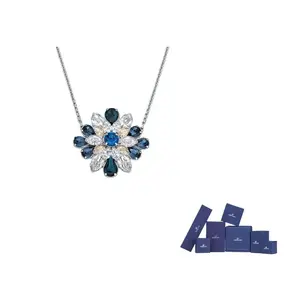 Swarovski Кристаллический сплав позолоченное серебряное ожерелье унисекс silver